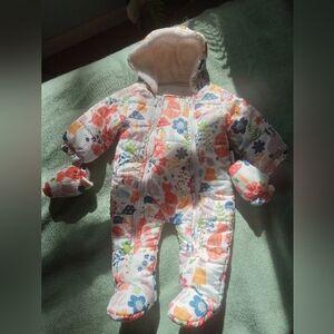 Floral Woodland Kids One Piece Snowsuit